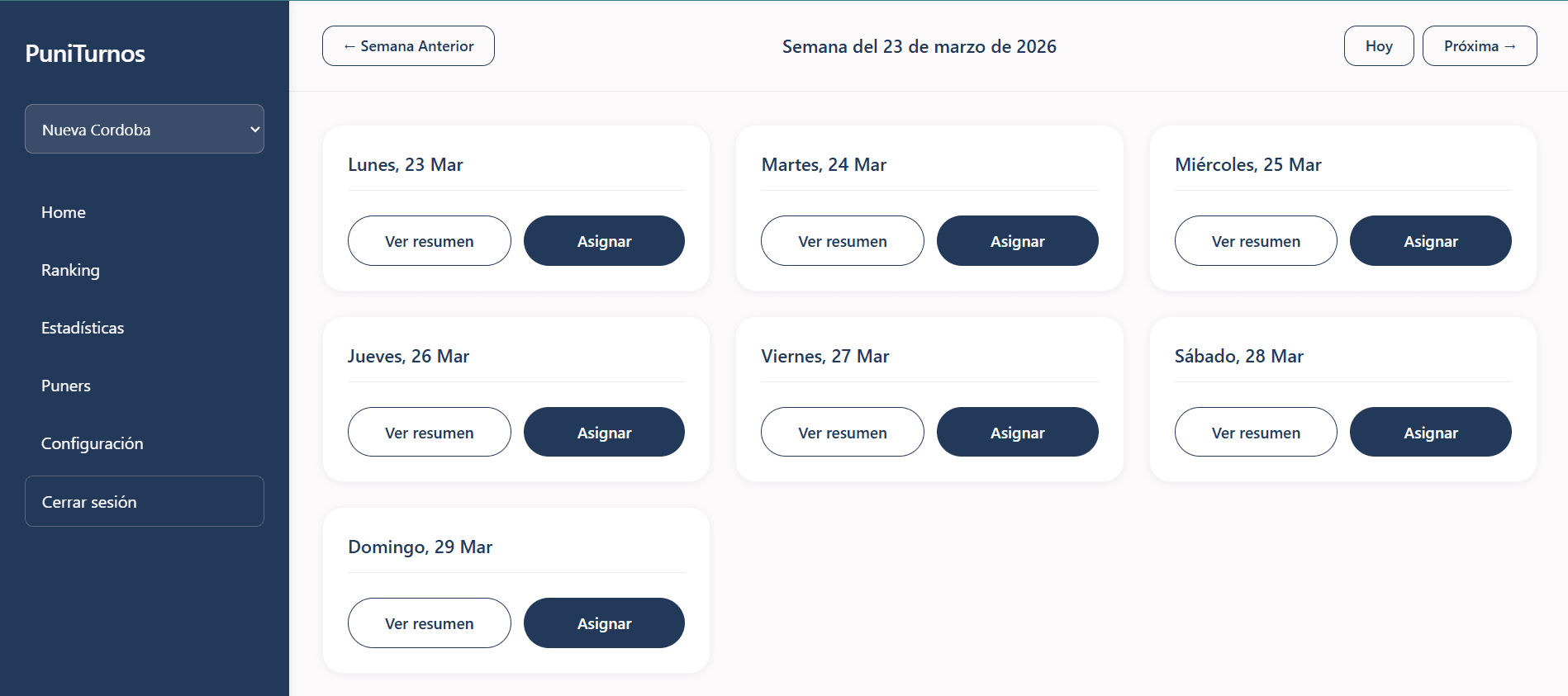 Sistema de Gestión de Turnos